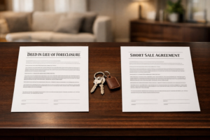 Two documents: short sale and deed in lieu