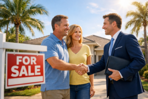 Pre-foreclosure home sale.