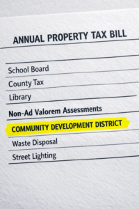 Property Tax Bill with CDD fee line item