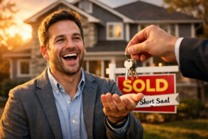 Happy buyer or a short sale real estate property