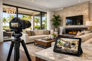 a picture of a camera and video for home staging and marketing